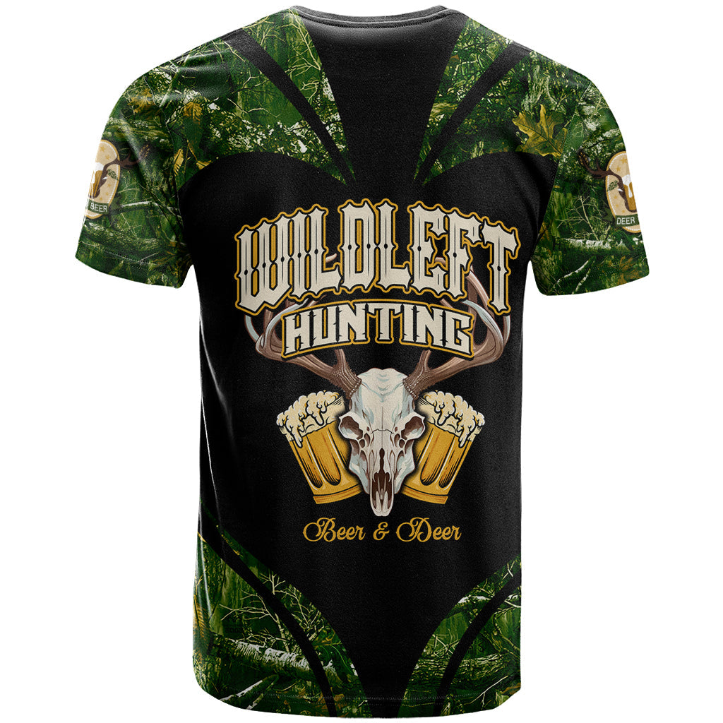 Wildlife Hunting T-Shirt Beer And Deer Graphic Tee