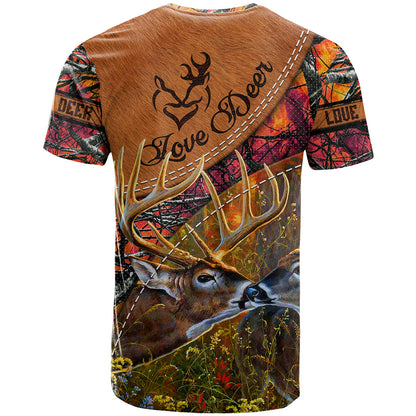 Love Deer T-Shirt Deer Hunting Realtree Fire Graphic Tee