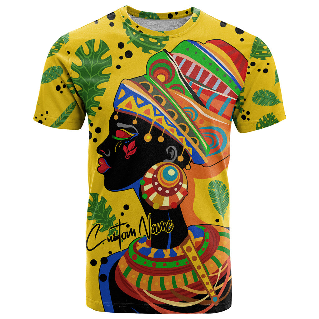 Personalized Africa Woman T-Shirt Tropical Style Graphic Tee