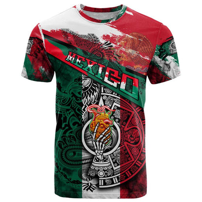 My Home My Blood Mexico T-Shirt Mexican Map Aztec Graphic Tee