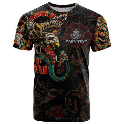 Mexico Sugar Skull T-Shirt Tattoo Art Mexican Flag Graphic Tee