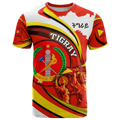 Ethiopia Tigray Revolution T-Shirt Emblem Freedom Fighters and Flag Graphic Tee