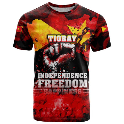 I Stand with Tigray T-Shirt Tigray Independence - Fist of Freedom Graphic Tee