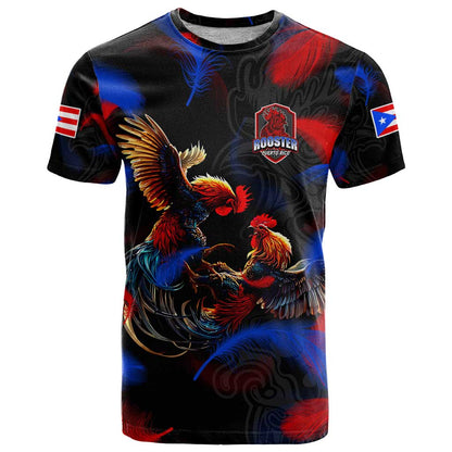 Puerto Rican Rooster T-Shirt Puerto Rico Pride and Power Spirit Graphic Tee