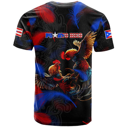 Puerto Rican Rooster T-Shirt Puerto Rico Pride and Power Spirit Graphic Tee