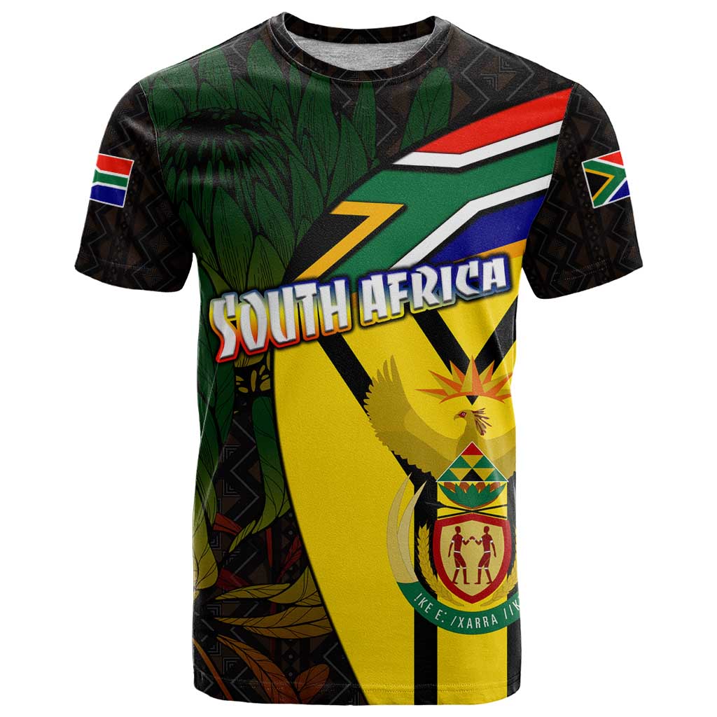 South Africa Coat Of Arms T-Shirt Protea Unity Heritage Graphic Tee