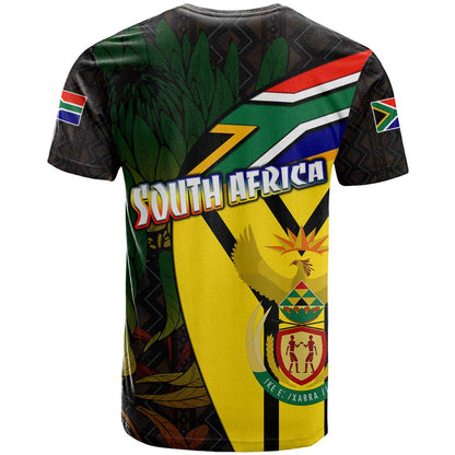 South Africa Coat Of Arms T-Shirt Protea Unity Heritage Graphic Tee