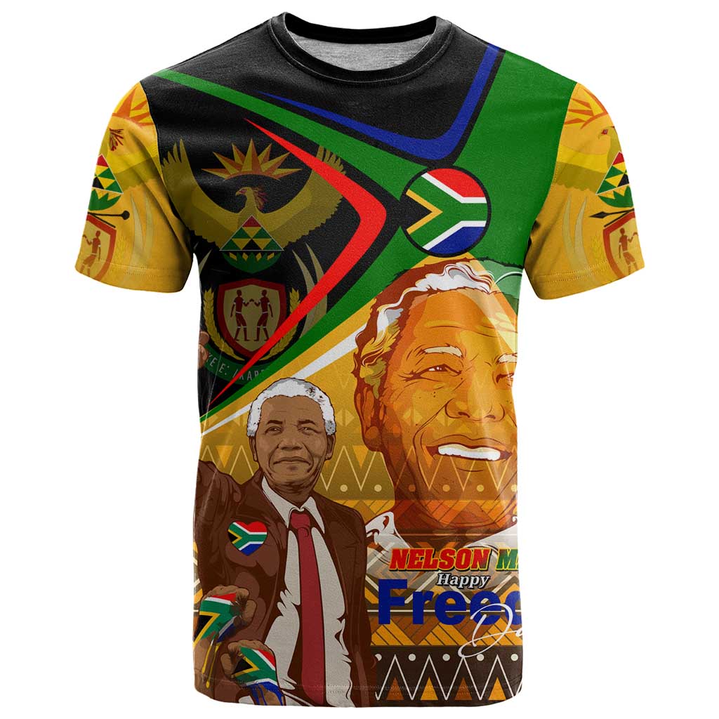 Nelson Mandela Happy Freedom Day T-Shirt South Africa Heritage Victory Art Graphic Tee