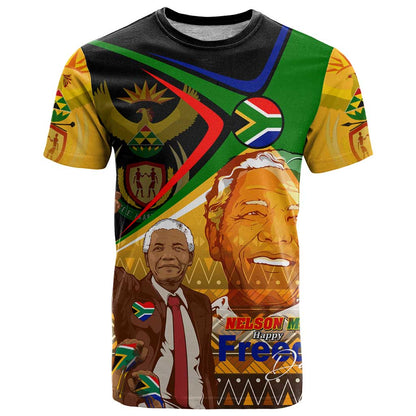 Nelson Mandela Happy Freedom Day T-Shirt South Africa Heritage Victory Art Graphic Tee