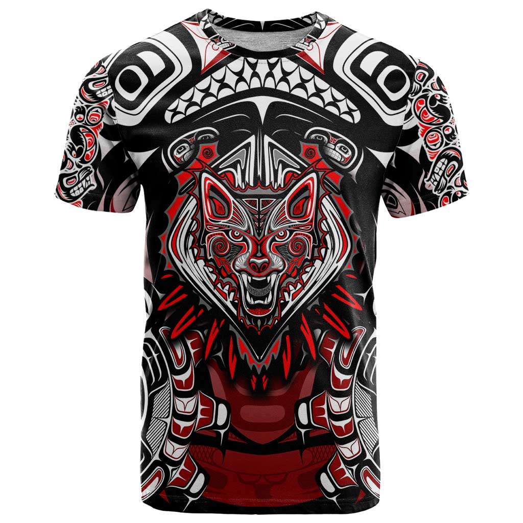 Haida Wolf T-Shirt Canada Indigenous Art Graphic Tee