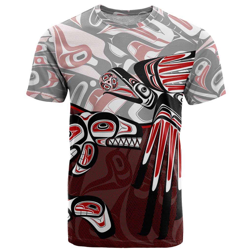 Haida Orca and Eagle Battle T-Shirt Canada Pacific Northwest Tribal Art Graphic Tee