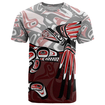 Haida Orca and Eagle Battle T-Shirt Canada Pacific Northwest Tribal Art Graphic Tee