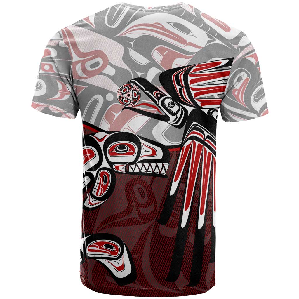 Haida Orca and Eagle Battle T-Shirt Canada Pacific Northwest Tribal Art Graphic Tee