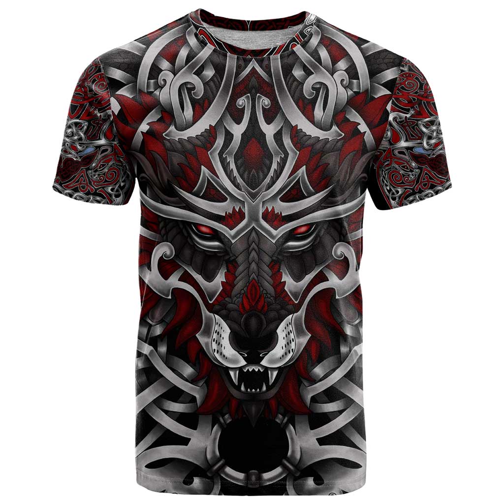 Celtic Wolf Fenrir Vikings T-Shirt Norse Mythology Graphic Tee