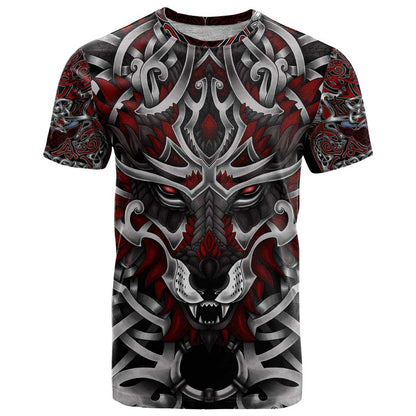 Celtic Wolf Fenrir Vikings T-Shirt Norse Mythology Graphic Tee
