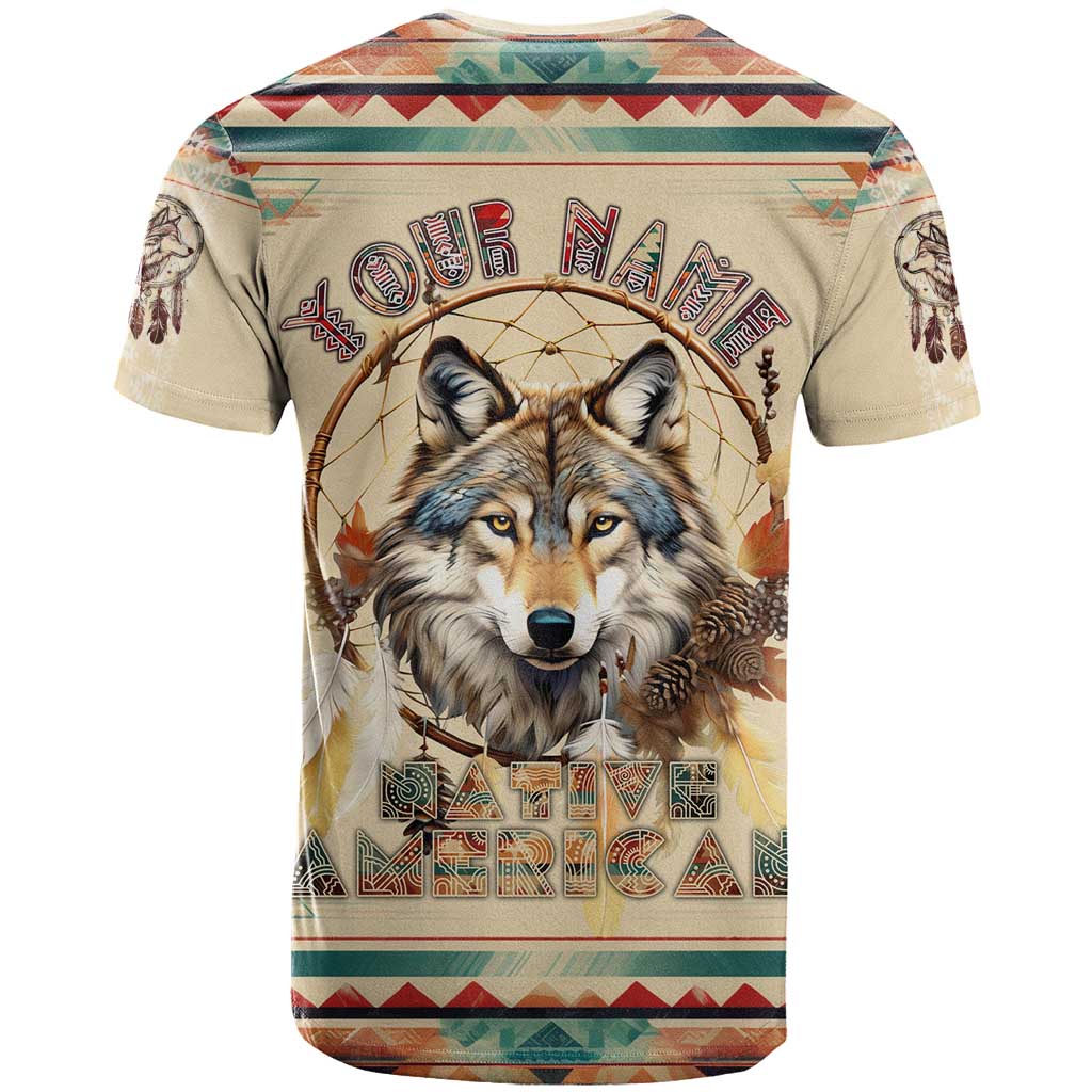 Native American Wolf Dreamcatcher T-Shirt Vintage Style Graphic Tee