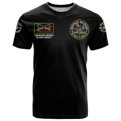 Buffalo Soldiers 1866-1944 T-Shirt American Black Heros Legacy Graphic Tee