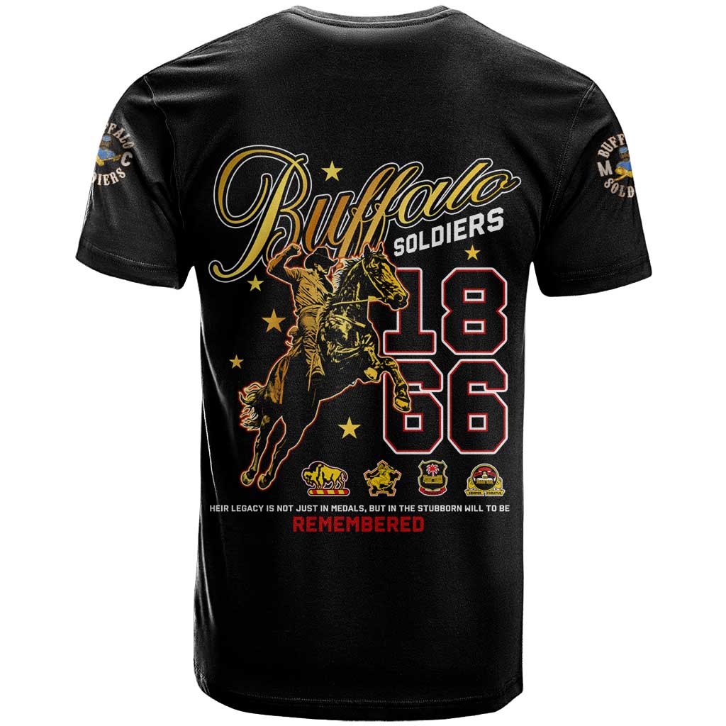 Buffalo Soldiers 1866-1944 T-Shirt American Black Heros Legacy Graphic Tee