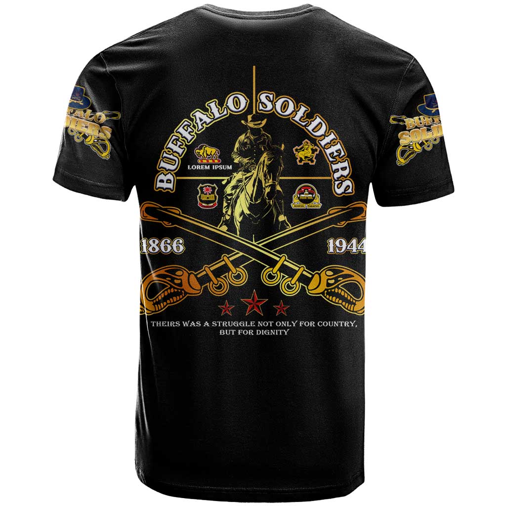 Buffalo Soldiers Strength Honor Legacy T-Shirt African-American Cavalry Tribute Graphic Tee