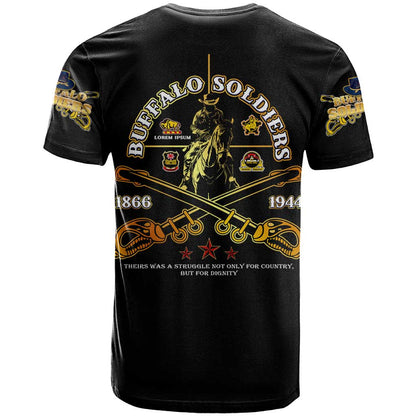 Buffalo Soldiers Strength Honor Legacy T-Shirt African-American Cavalry Tribute Graphic Tee