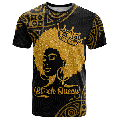 Educated Black Queen T-Shirt African Women Graphic Tee