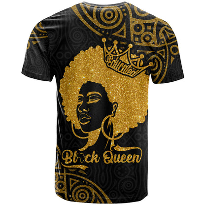 Educated Black Queen T-Shirt African Women Graphic Tee