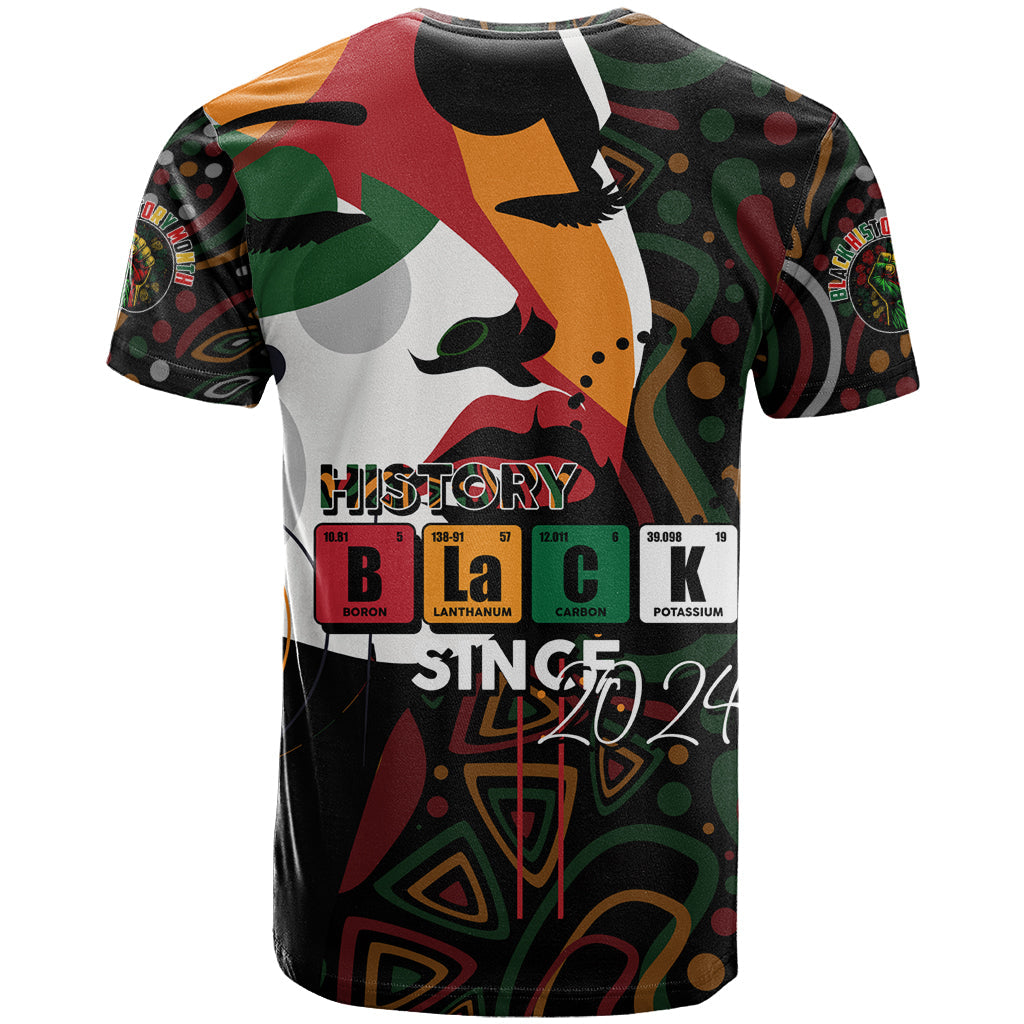 Personalized Black History Month T-Shirt Since 2024 Chemistry Style Graphic Tee