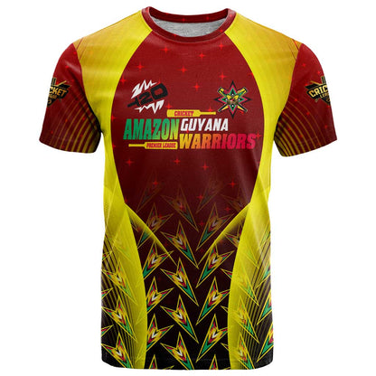 Personalised Guyana Cricket Amazon Warriors T-Shirt Unleashing the Power Battle Mode Graphic Tee