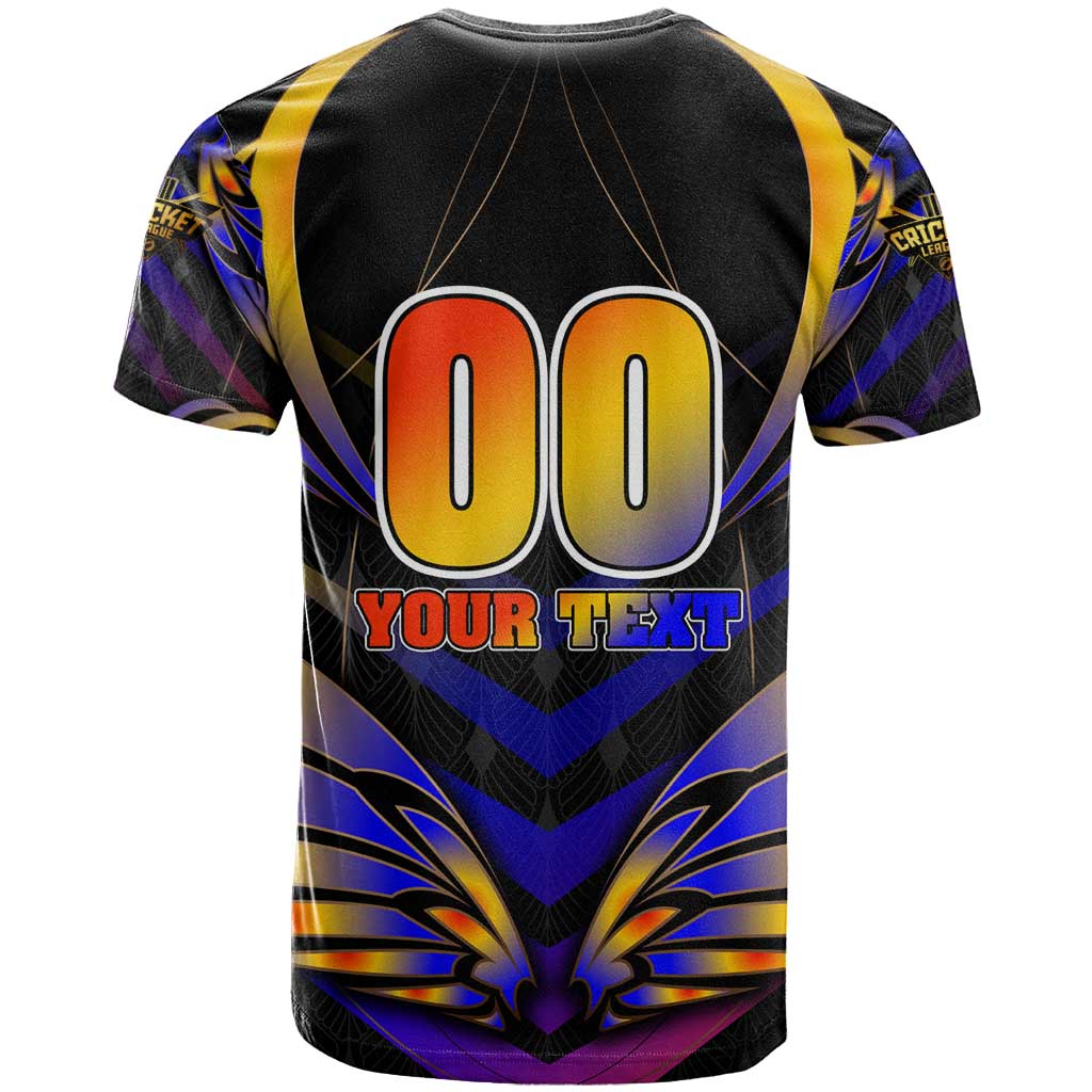 Personalised Antigua and Barbuda Cricket Falcons T-Shirt Wings of Glory Graphic Tee