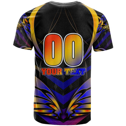 Personalised Antigua and Barbuda Cricket Falcons T-Shirt Wings of Glory Graphic Tee