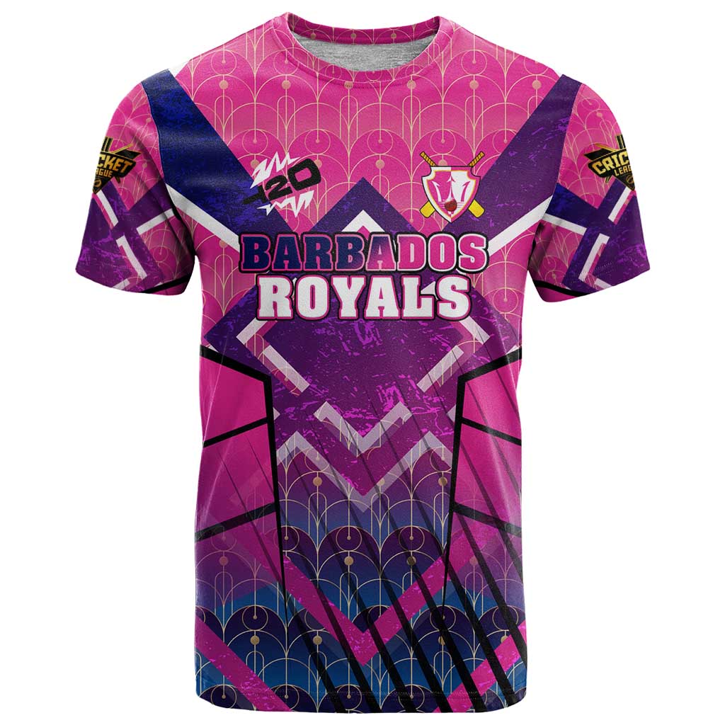Personalised Barbados Cricket Royals T-Shirt Crowned in Rhythm Style Graphic Tee