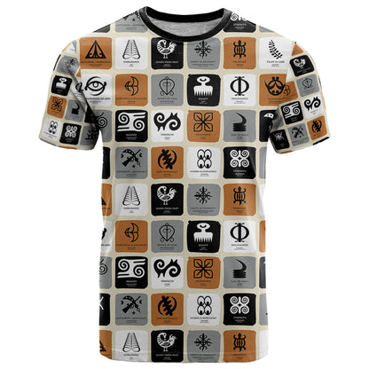 Adinkra Symbols Fashion T-Shirt Graphic Tee