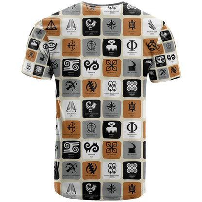 Adinkra Symbols Fashion T-Shirt Graphic Tee