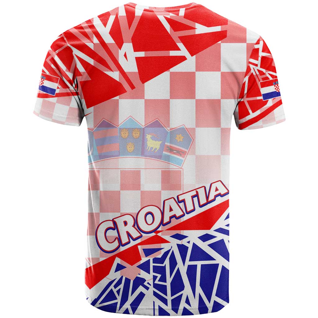 Forever Croatia T-Shirt Hrvatska Trobojnica Checkerboard Graphic Tee