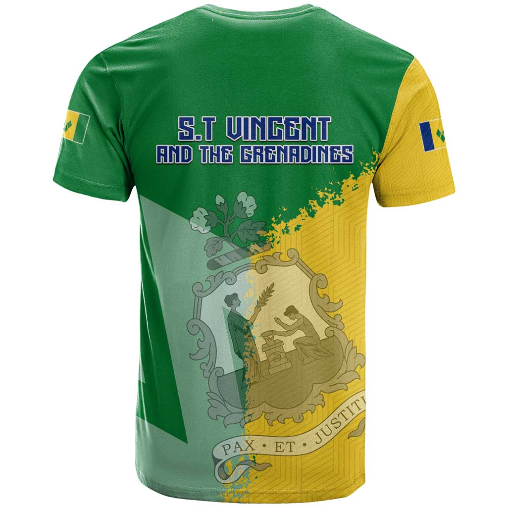 Hometown Saint Vincent and the Grenadines T-Shirt Flag and Map Graphic Tee