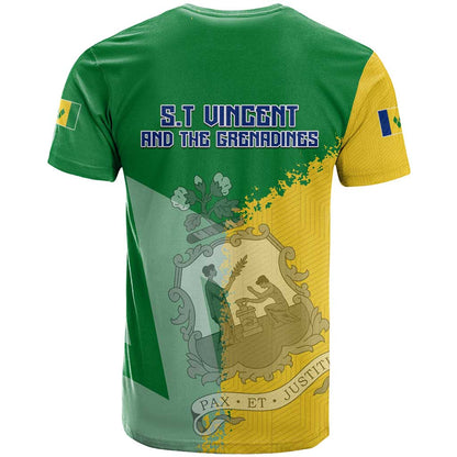 Hometown Saint Vincent and the Grenadines T-Shirt Flag and Map Graphic Tee