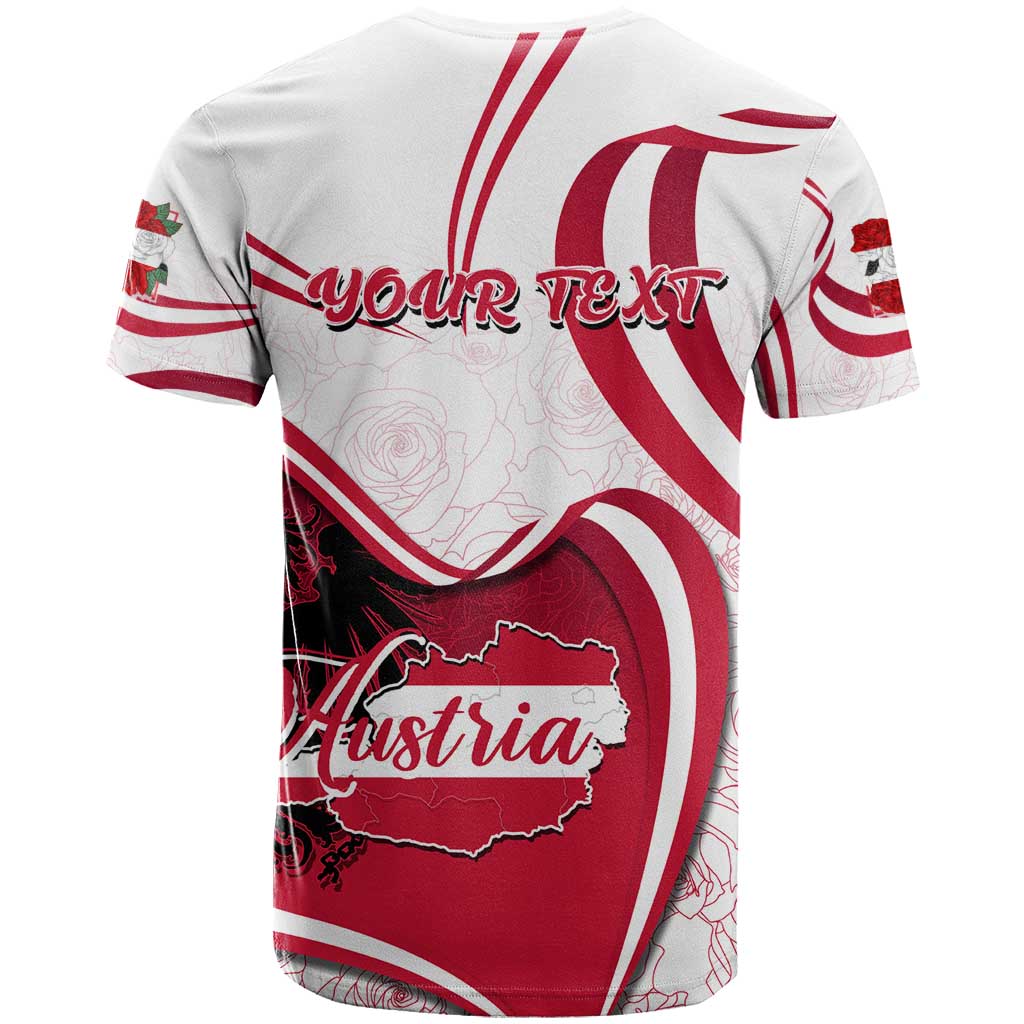 Personalized Austria In My Heart T-Shirt Osterreich Map Flag Graphic Tee
