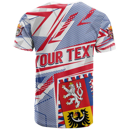 Coat Of Arms Czechia T-Shirt Czech Republic Sporty Geometric Graphic Tee