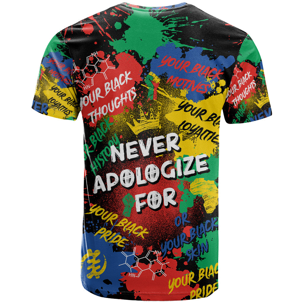 Never Apologize For Being Black T-Shirt Graphic Tee