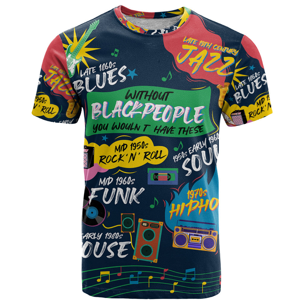 Music That Makes Us Proud African T-Shirt Black People Graphic Tee