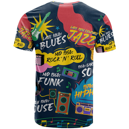 Music That Makes Us Proud African T-Shirt Black People Graphic Tee