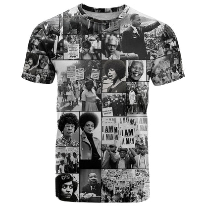 African T-Shirt Black Power Images Graphic Tee