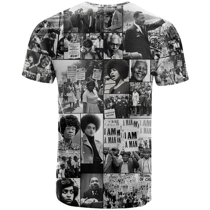 African T-Shirt Black Power Images Graphic Tee