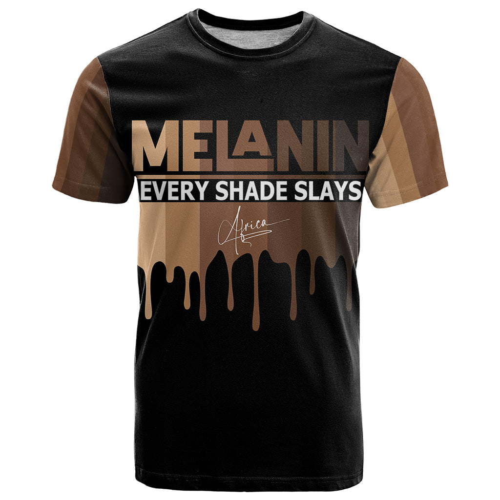 Every Shade Slays Melanin T-Shirt African Signature Graphic Tee