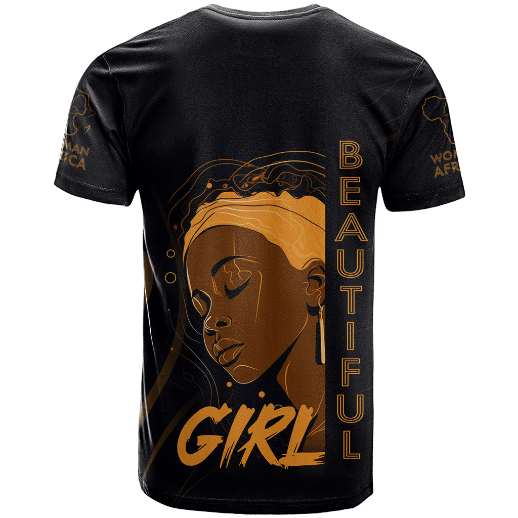 Personalized Beautiful Black Girl T-Shirt Women Africa Graphic Tee