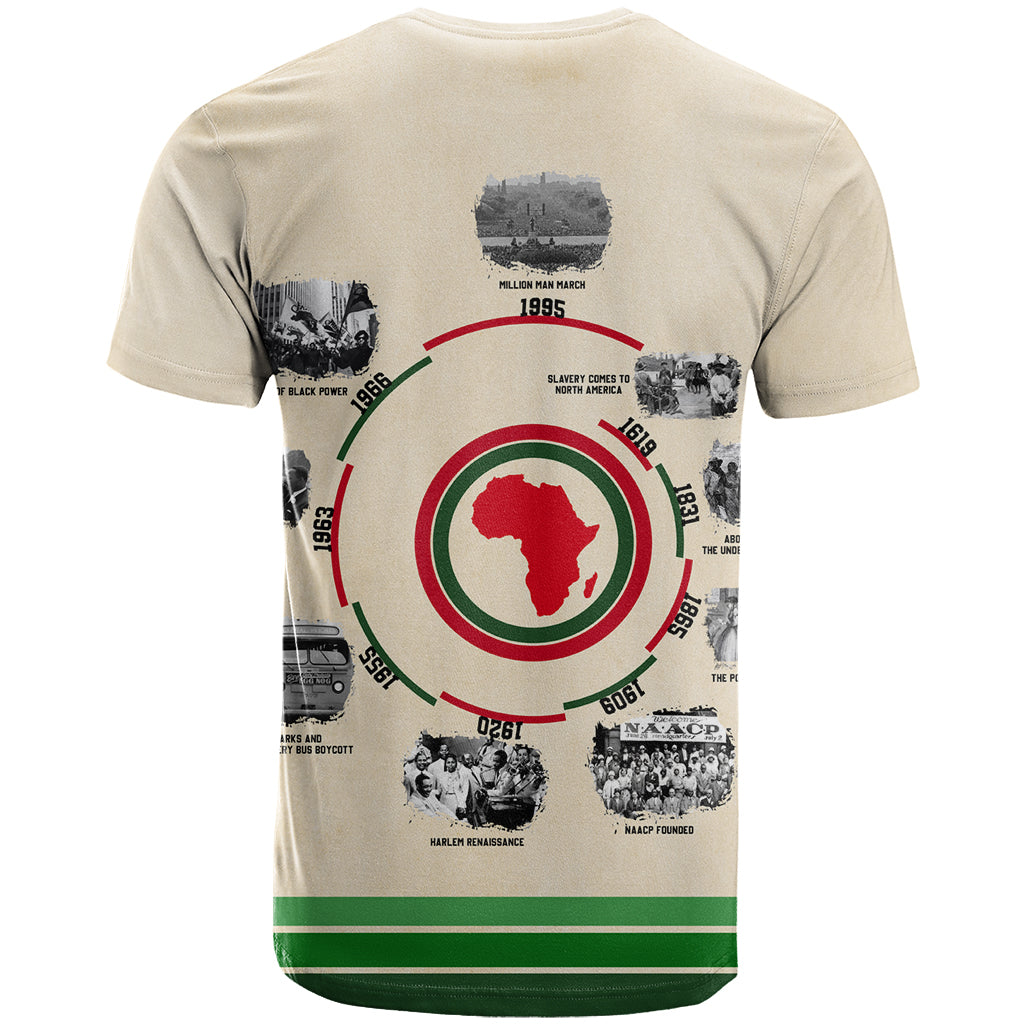 Black History Milestones T-Shirt African Timeline Graphic Tee