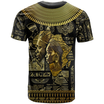 Egypt Pharaoh T-Shirt Egyptian Hieroglyphs and Symbols Graphic Tee