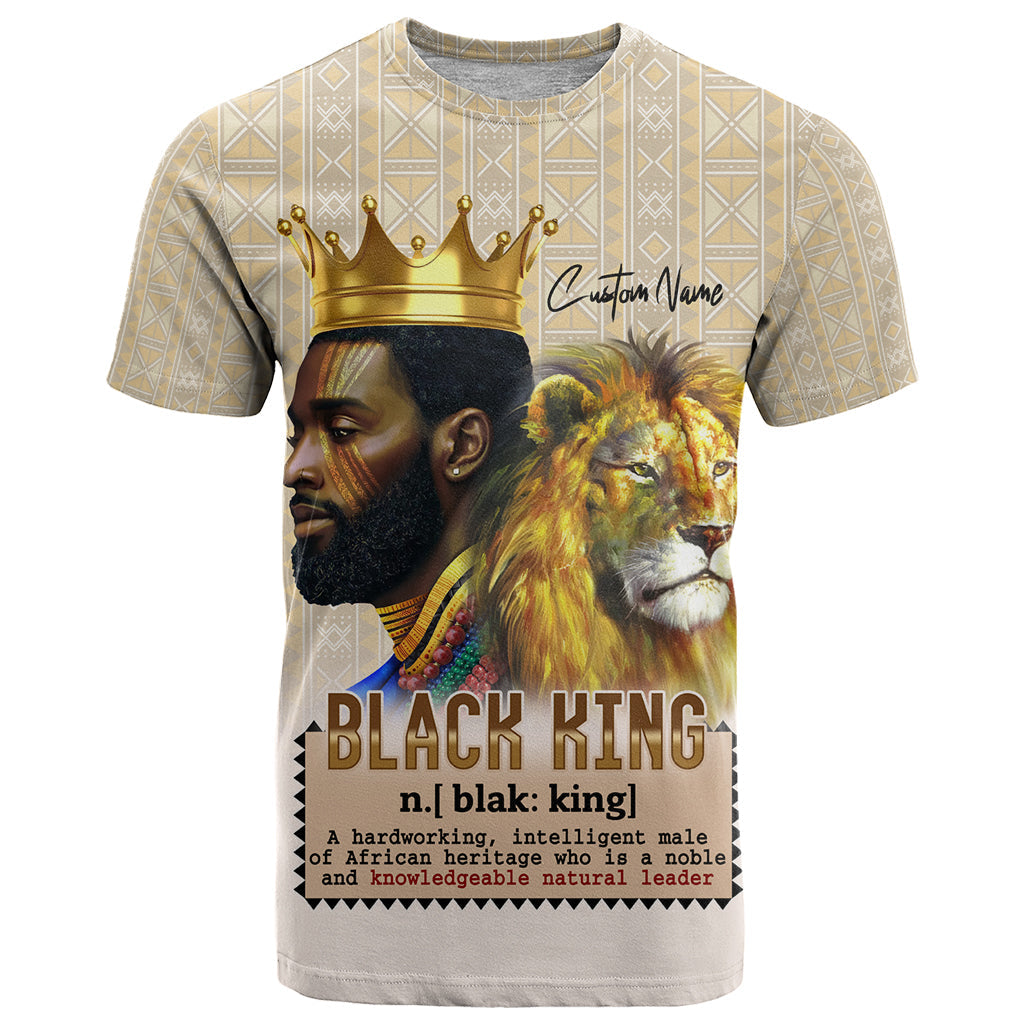 Lion Black King T-Shirt African Heritage Graphic Tee