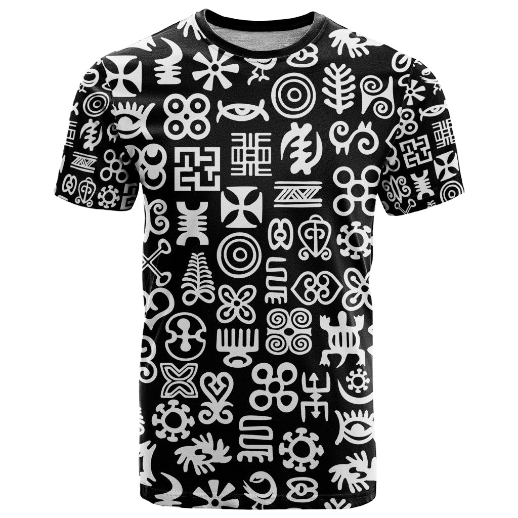 Mix Adinkra T-Shirt Black Pattern Graphic Tee