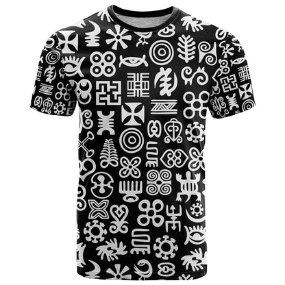 Mix Adinkra T-Shirt Black Pattern Graphic Tee